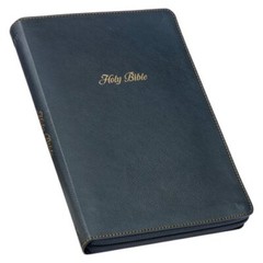 KJV Holy Bible, Thinline Large Print Faux Leather Red Letter Edition Thumb Index