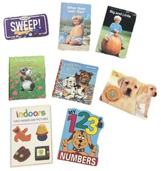LOT of 8 Board Style Book Kids Toddler Baby Learning/ Numbers/ Dogs/ Big Small