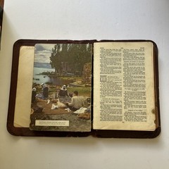 Vintage 1952 Holy Bible Red Letter The Spencer Press Great Aged Look