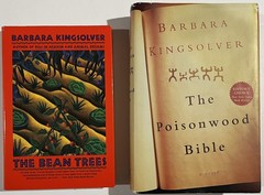 Lot of 2 Barbara Kingsolver: The Bean Trees ~ The Poisonwood Bible ~ hardcovers
