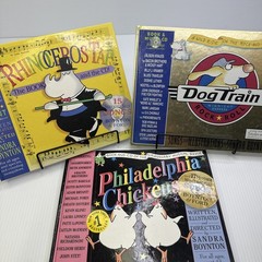 Sandra Boynton 3 HCs Dog Train Rhinoceros Tap Philadelphia Chickens CD Childrens
