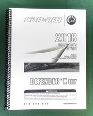 2018 Can-Am Defender X mr HD10 Owner’s Manual: 147 Pages & Protective Covers!