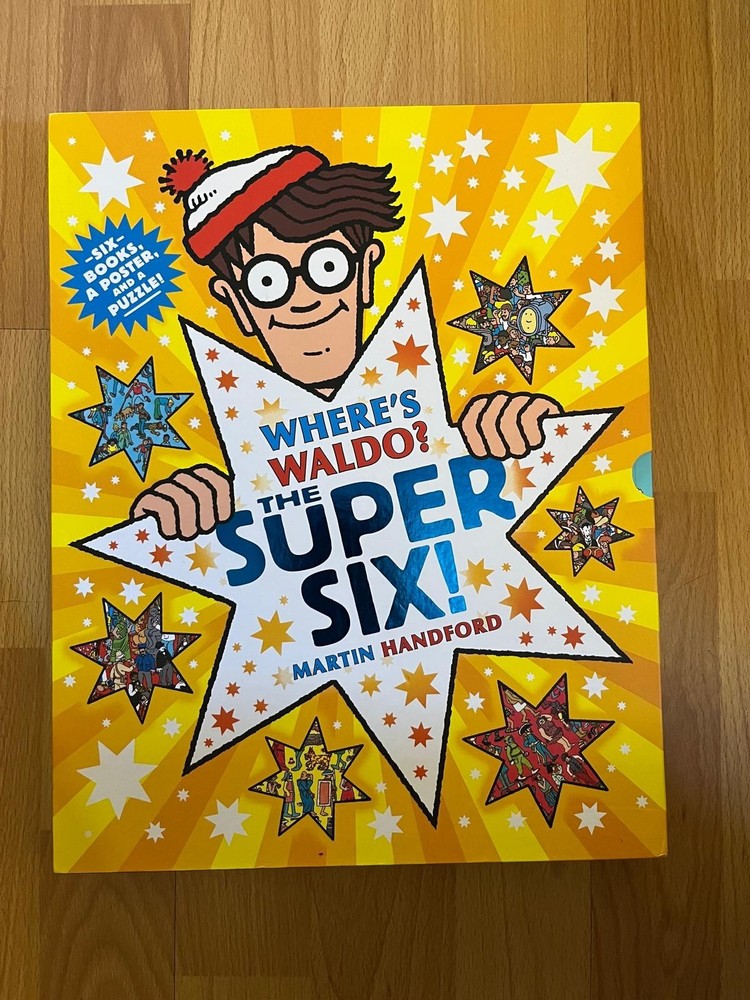 Where’s Waldo? The Super Six! 6-Book Boxed Set w/Puzzle & Poster Martin Handford