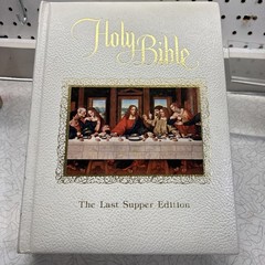 Family Bible King James Red Letter Holy Bible The Last Supper Edition 1985 Vtg