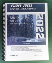 2022 Can-Am Outlander MAX 850 XT-P Owner’s Manual: 260 Pages & Protective Covers