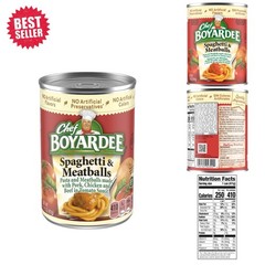 Microwave-Ready Spaghetti and Meatballs – 14.5 oz Cans Set of 6 for Easy Dinners