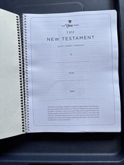 The New Testament King James Version Spiral Bound Paperback Special Notetaking