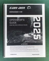 2025 Can-Am Commander X mr Owner’s Manual: 214 Pages & Protective Covers!