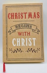 Christmas Begins With Christ Ruled Journal Blank Red White Tan Gift Idea