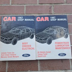 1987 Ford Car Shop Repair Manuals Powertrain Lubrication Body Chassis Electrical