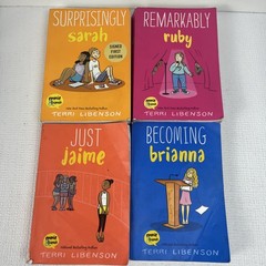 Terri Libenson Signed Book Lot of 4 PB Paperback Emmie & Friends Graphic Novels