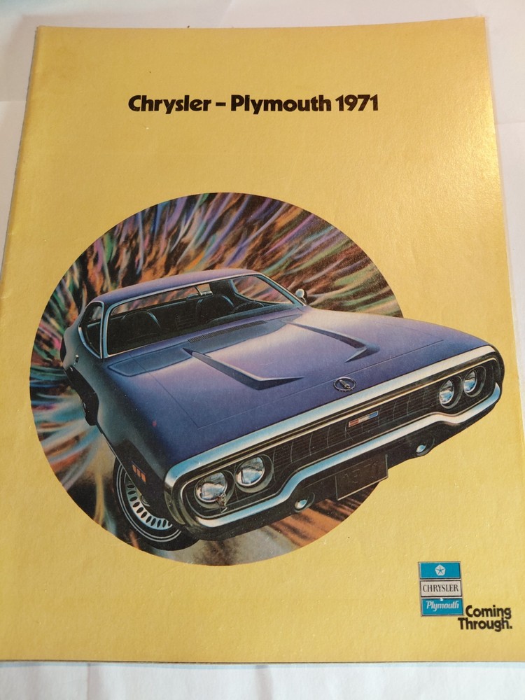 1971 Chrysler Plymouth brochure Excellent 28 pages Road Runner, Duster, Imperial