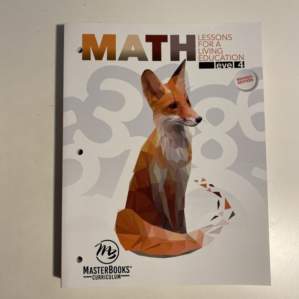 Master Books Math Level 4 Workbook Revised Edition Clean Pages