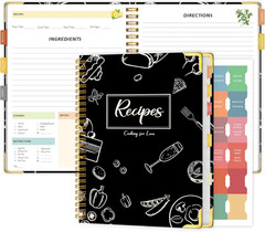Recipe Book to Write in Your Own Recipes – Blank Recipe Book Cookbook, Hardcover