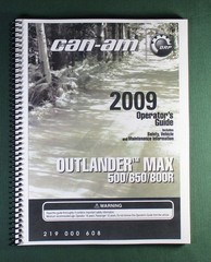 2009 Can-Am Outlander Max 500 Owner’s Manual: 164 Pages & Protective Covers!