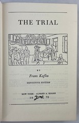 The Trial, Franz Kafka, 1970, Knopf Definitive Edition, 6th Printing, HCDJ
