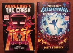 Lot of 2 Minecraft Novels: The Crash and Minecraft Legends Return of the Piglins