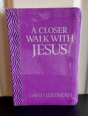 A CLOSER WALK WITH JESUS – By David Jeremiah, Sea, Leather Bound, Purple