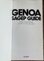 GENOA: SAGEP GUIDE 1987 Italy Italian Travel History Fiorella Caraceni Poleggi