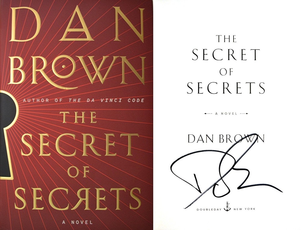 Dan Brown~PERSONALLY SIGNED~The Secret of Secrets~1st/1st~NOT TIPPED-IN!
