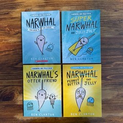 Lot of Narwhal and Jelly Books 1 – 4 Ben Clanton Age 6-9 Grade 1-4 Graphic Novel