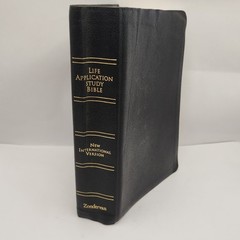 Life Application Study Bible NIV Zondervan 1991 Leather Religious Religion Book