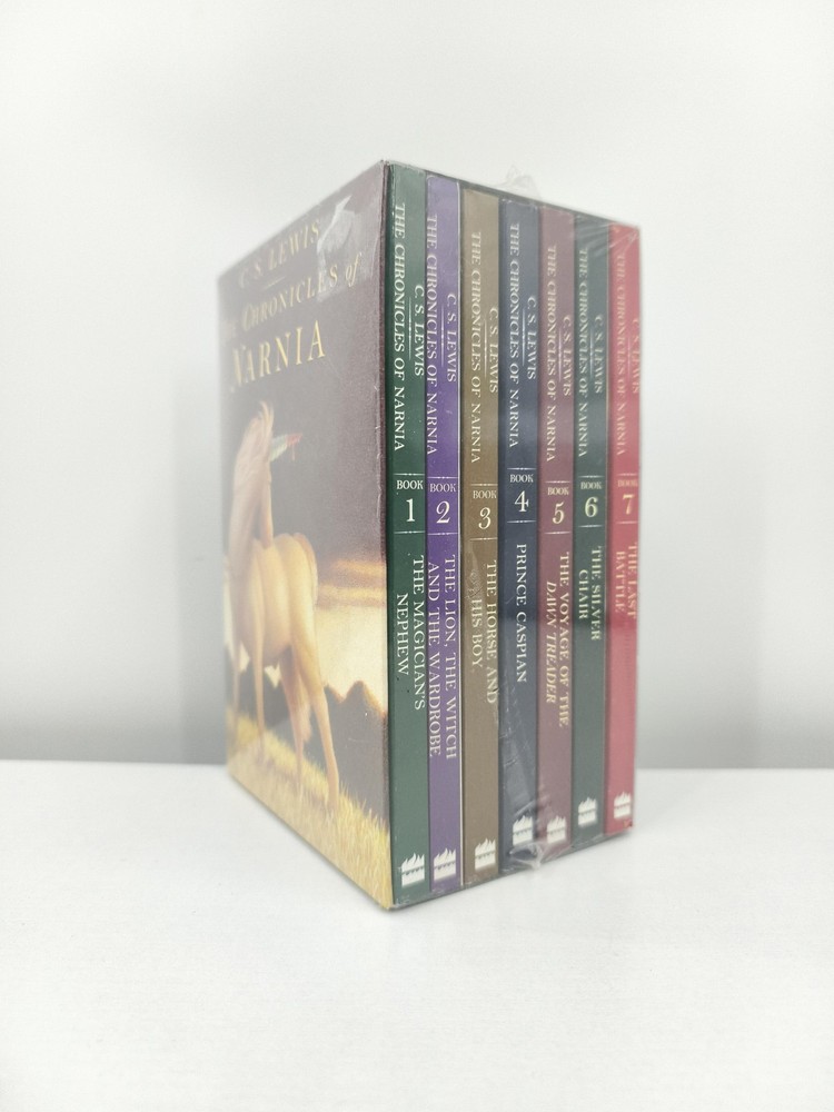 Vintage 1994 The Chronicles Of Narnia C. S. Lewis Box Set HarperTrophy