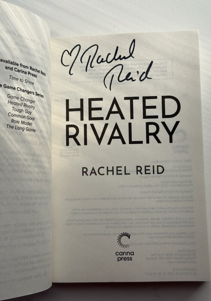 Heated Rivalry Signed by Rachel Reid