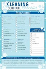 Cleaning Schedule Checklist Note Pad – Stationery, by Peter Pauper Press – New