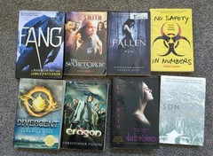 Book Lot 8 Dystopian Fantasy Divergent Eragon Fallen L.J. Smith Patterson