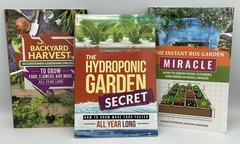 Susan Patterson Gardening 3 Book Lot, Hydroponic, Backyard Harvest, Miracle