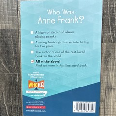 Scholastic Who Was? Ser. Who Was Anne Frank? by Ann Abramson Paperback Biography