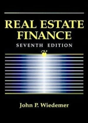 REAL ESTATE FINANCE By John P. Wiedemer – Hardcover *Excellent Condition*