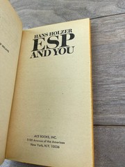 ESP and You Hans Holzer 1966 Paperback Psychic Paranormal ACE BOOKS