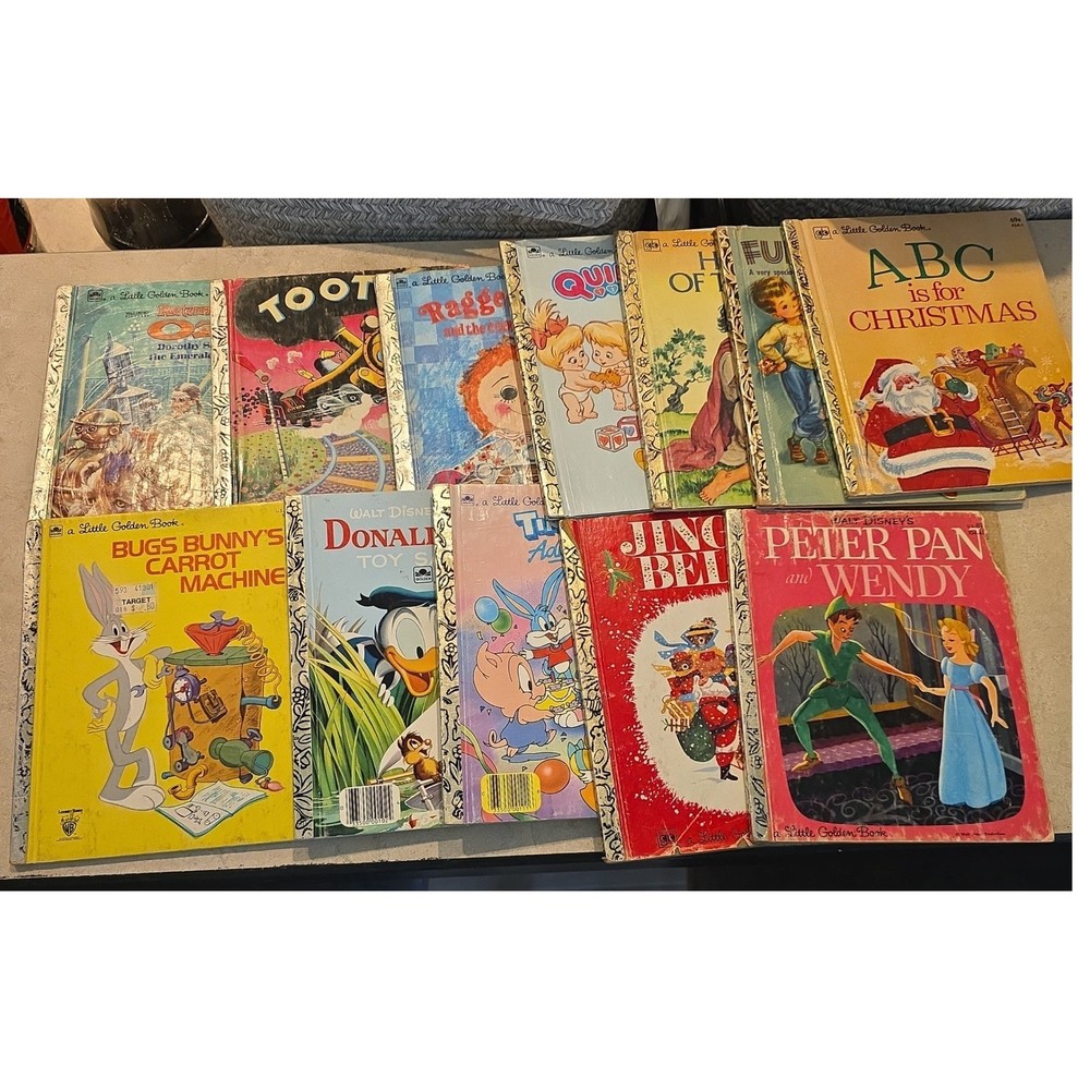 Vintage Little Golden Books Lot of 12 Disney Looney Tunes Christmas Classics
