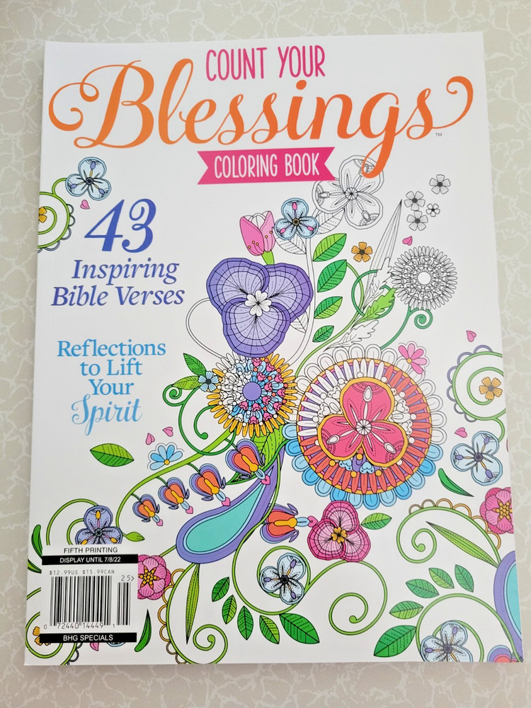 Count Your Blessings Coloring Book 2022 ~ 43 Inspiring Bible Verses Teens/Adults