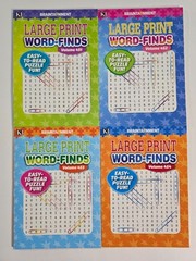 4 New Large Print Word-Finds Puzzle Books Kappa Games Vol #451-454 ~ Search,Hunt