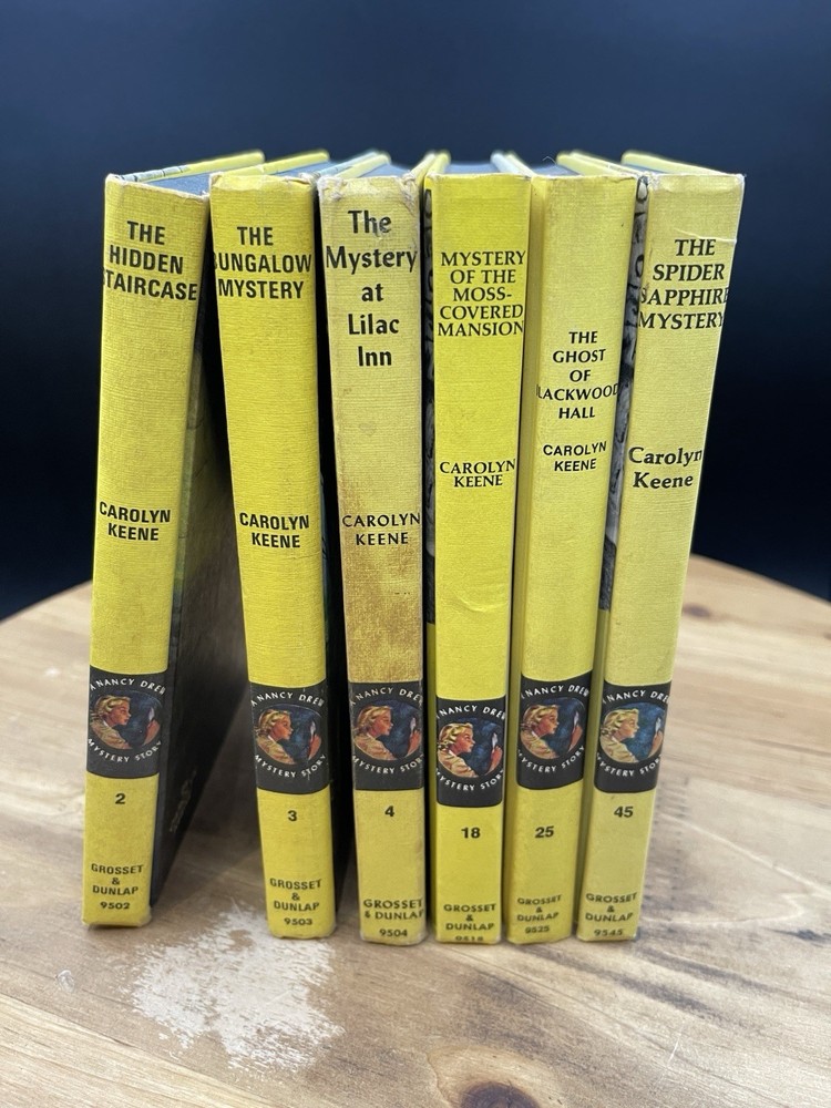 Lot of 6 Nancy Drew Mystery Stories Carolyn Keene HC Books Vintage 1960s VTG