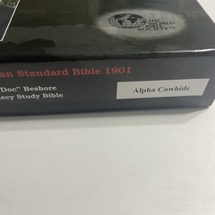 Original American Standard Doc Beshore Prophecy Study Bible ASV 1901 Cowhide
