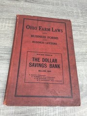Ohio Farm Laws William K. Williams 1910 Latest Revised Edition Rural Law History