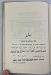 The Trial, Franz Kafka, 1970, Knopf Definitive Edition, 6th Printing, HCDJ