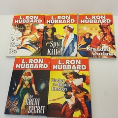 Lot of 5 L. Ron Hubbard Golden Age Stories from Galaxy Press Trade Soft Covers