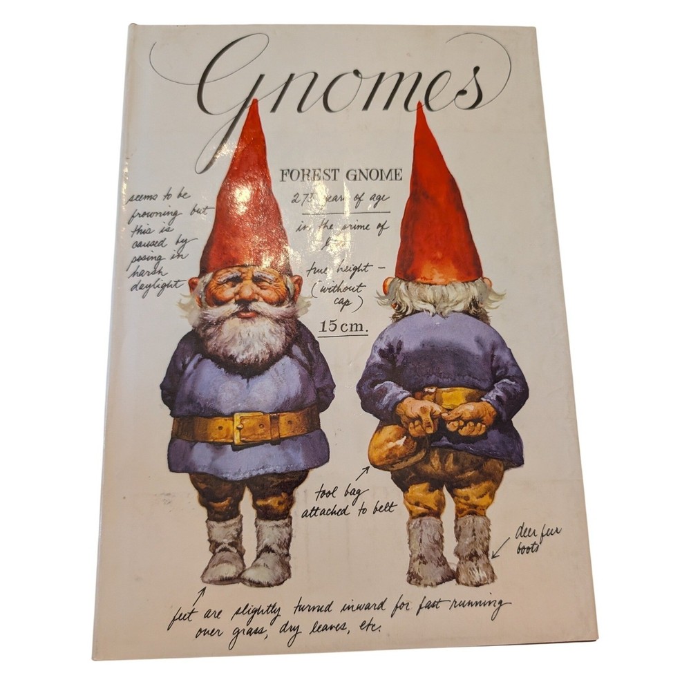 Gnomes Wil Huygen Rien Poortvliet Vintage 1977 Hardcover Dust Jacket