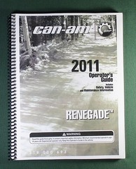 2011 Can-Am Renegade 800R Owner’s Manual: 164 Pages & Protective Covers