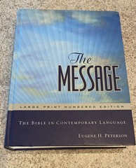 The Message Bible Large Print Numbered Edition Contemporary Language Hardcover