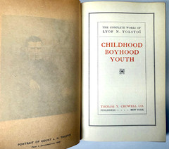 Childhood Boyhood Youth, Leo Tolstoy 1899 with leather cover