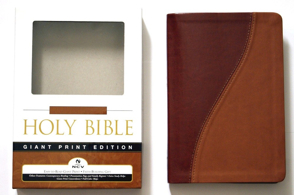 BIB NCV GIANT PRINT REFERENCE BY Thomas Nelson Publishers BONDED_LEATHER