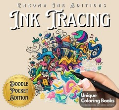 Waidly Entertaining Ink Tracing Cozy Doodles: A Pocket-Size Stress Relief Co…