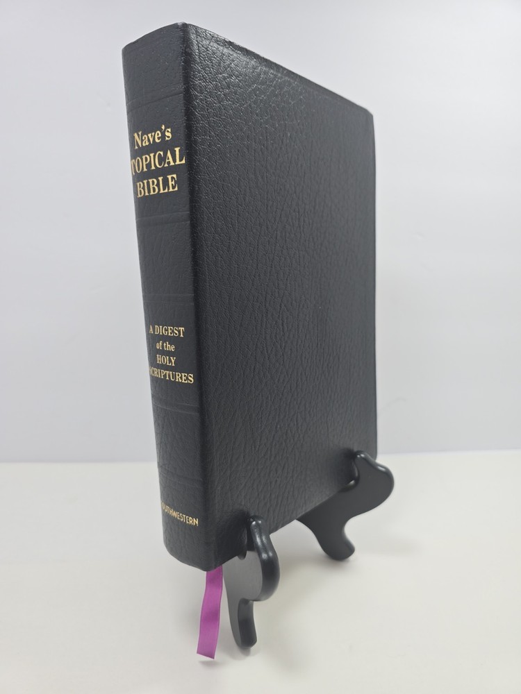 Nave’s Topical Bible Thumb Index Southwestern Vintage 1962 Black Leather (Naves)
