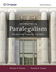 Introduction to Paralegalism: Perspectives, Problems and Skills (MindTap Cou…